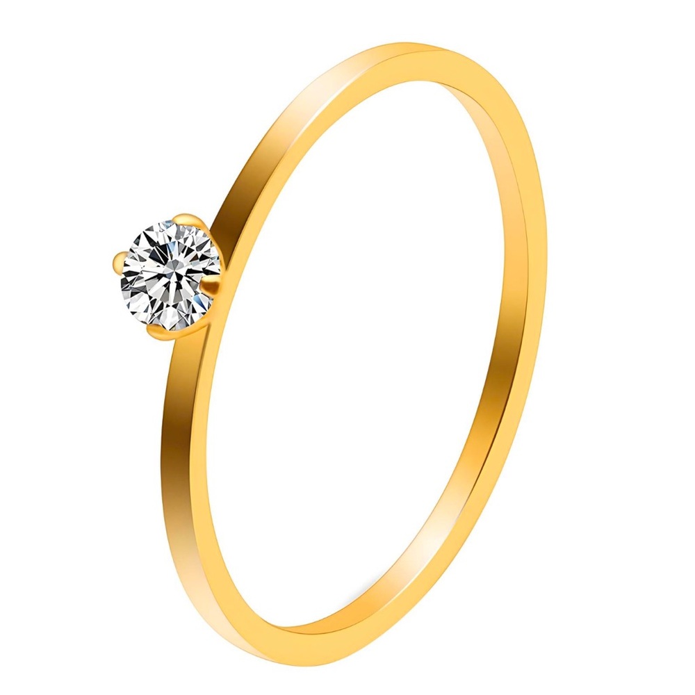 Elegant Gold Ring with Dazzling Stone
